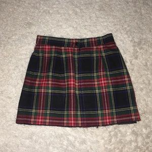 Vintage plaid mini skirt !!